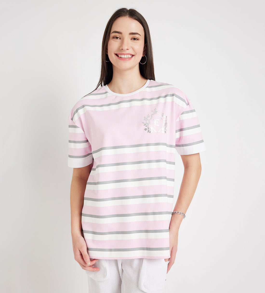 T-Shirts T-Shirt Oversized Tee In Classic Stripes