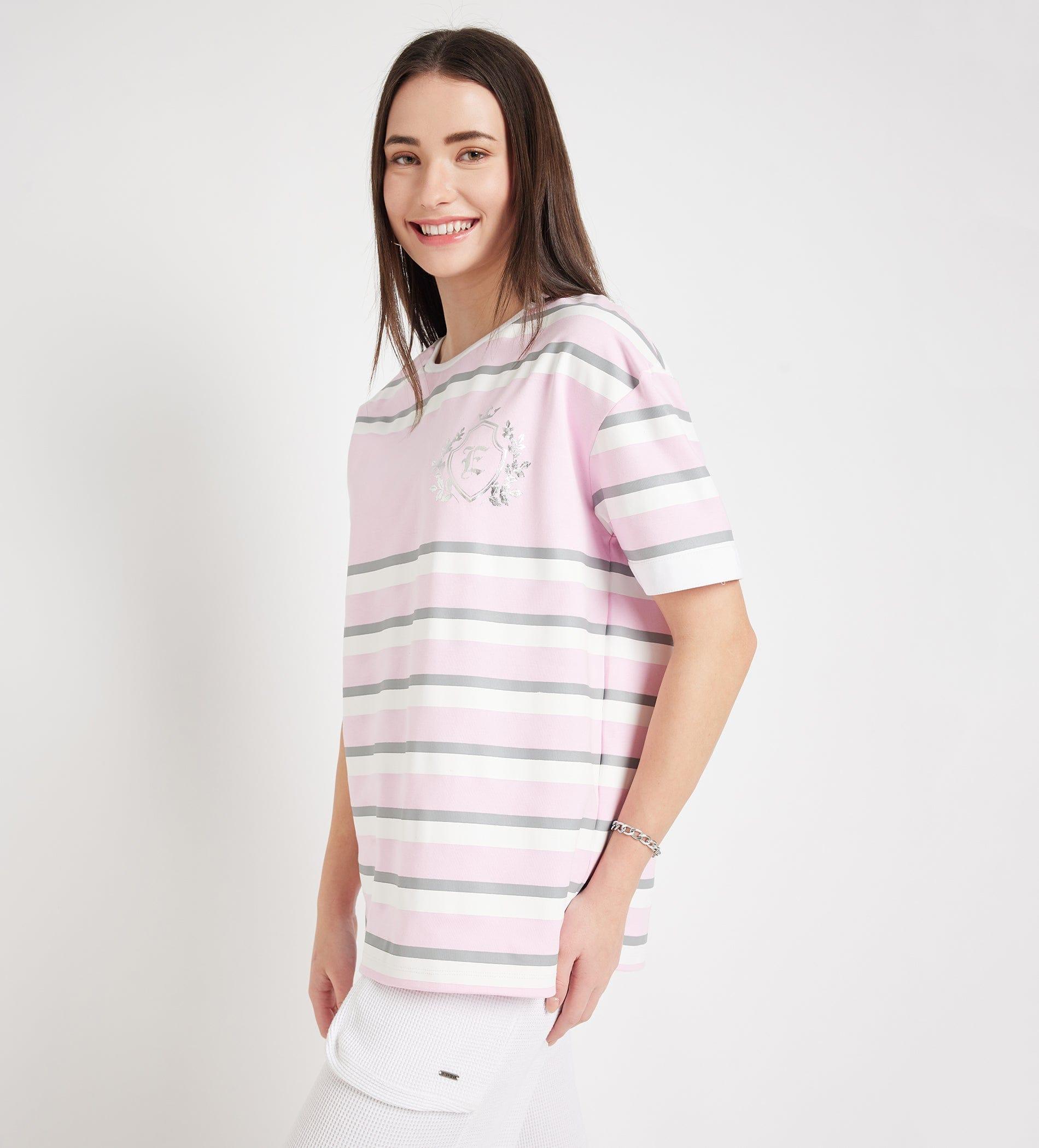 T-Shirts T-Shirt Oversized Tee In Classic Stripes