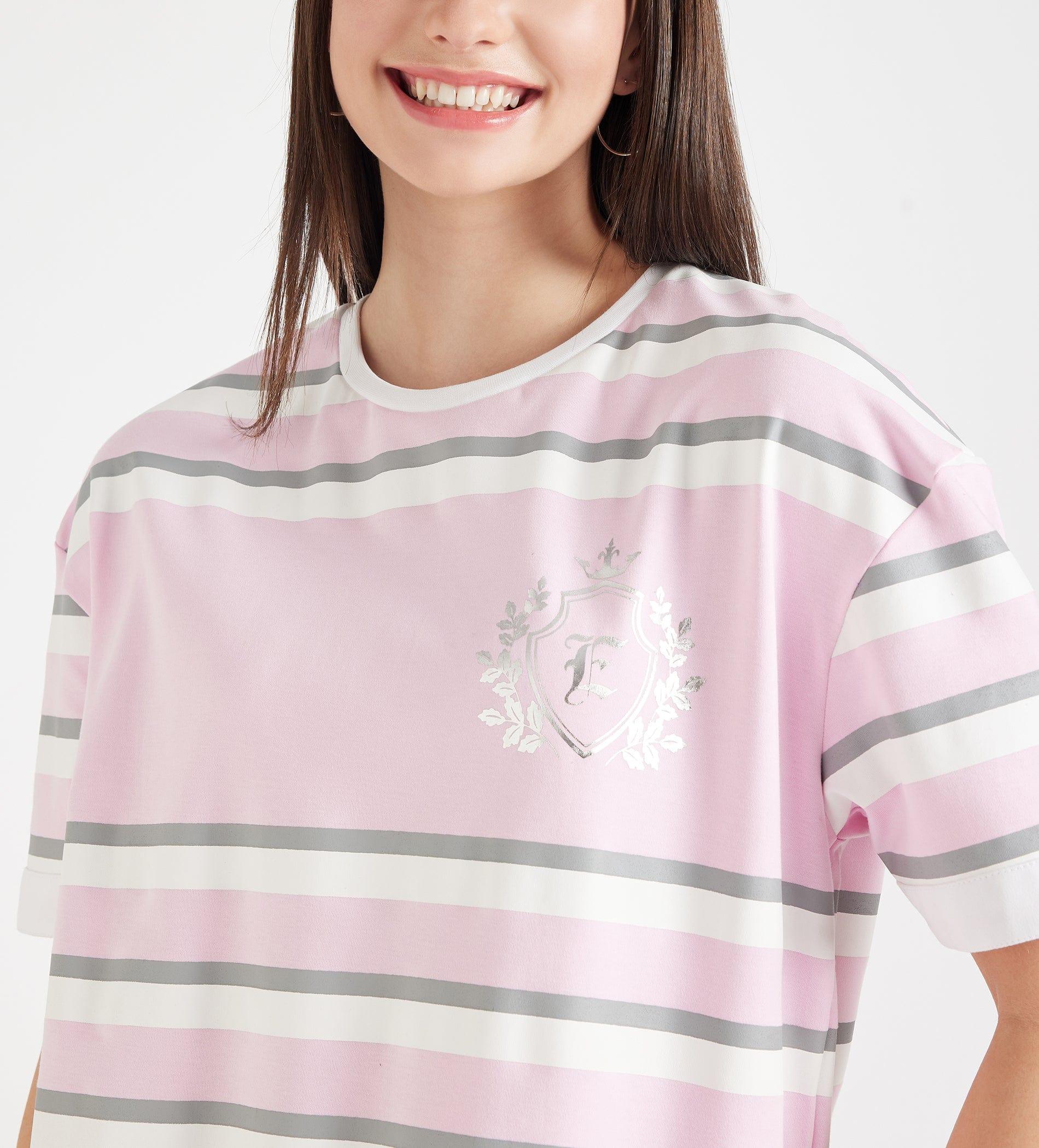 T-Shirts T-Shirt Oversized Tee In Classic Stripes