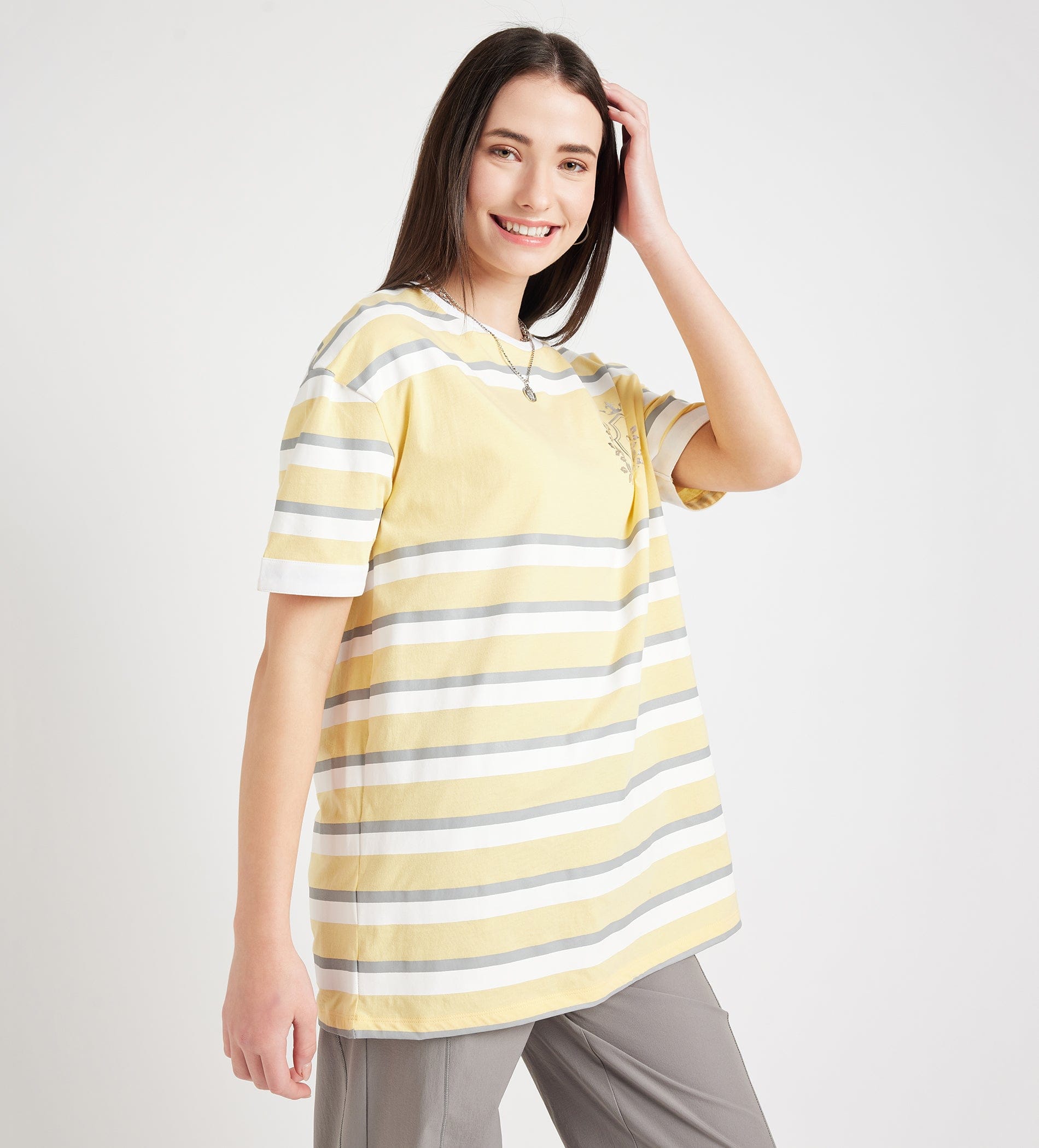 T-Shirts T-Shirt Oversized Tee In Classic Stripes
