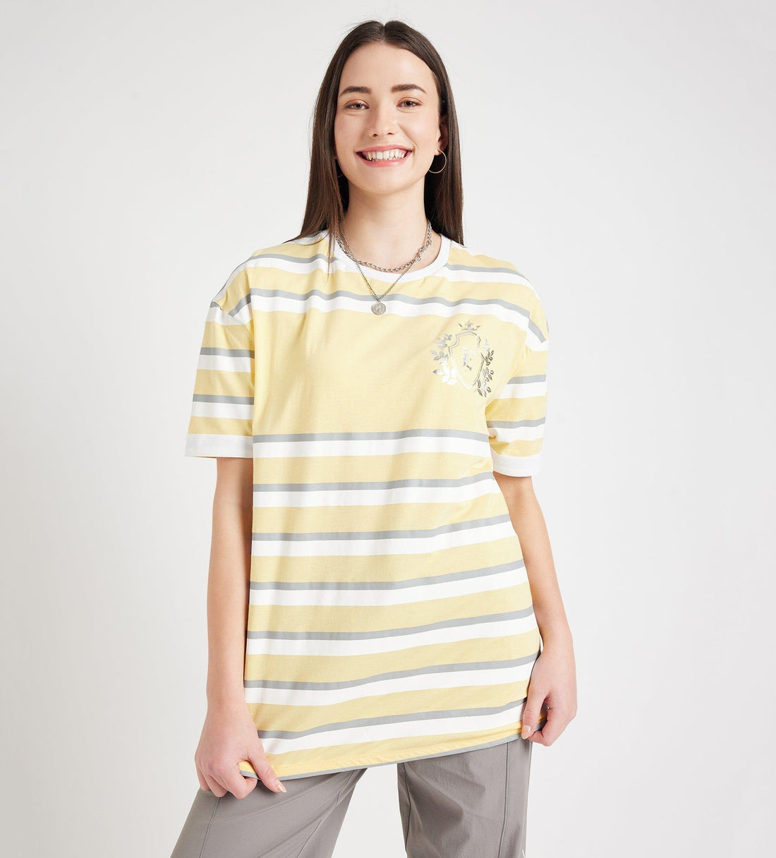 T-Shirts T-Shirt Oversized Tee In Classic Stripes