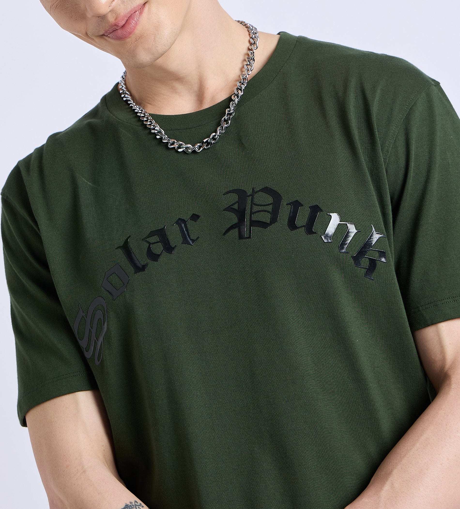 T-Shirts T-Shirt Solar Punk T-Shirt With Silicon Imprint