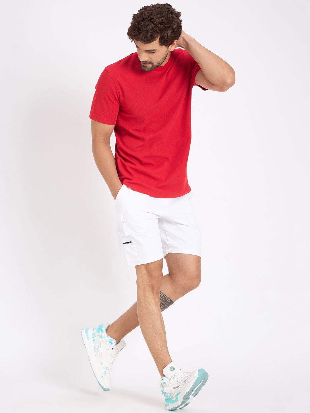 T-shirts T-shirt Texture Waffle Knit T Shirt