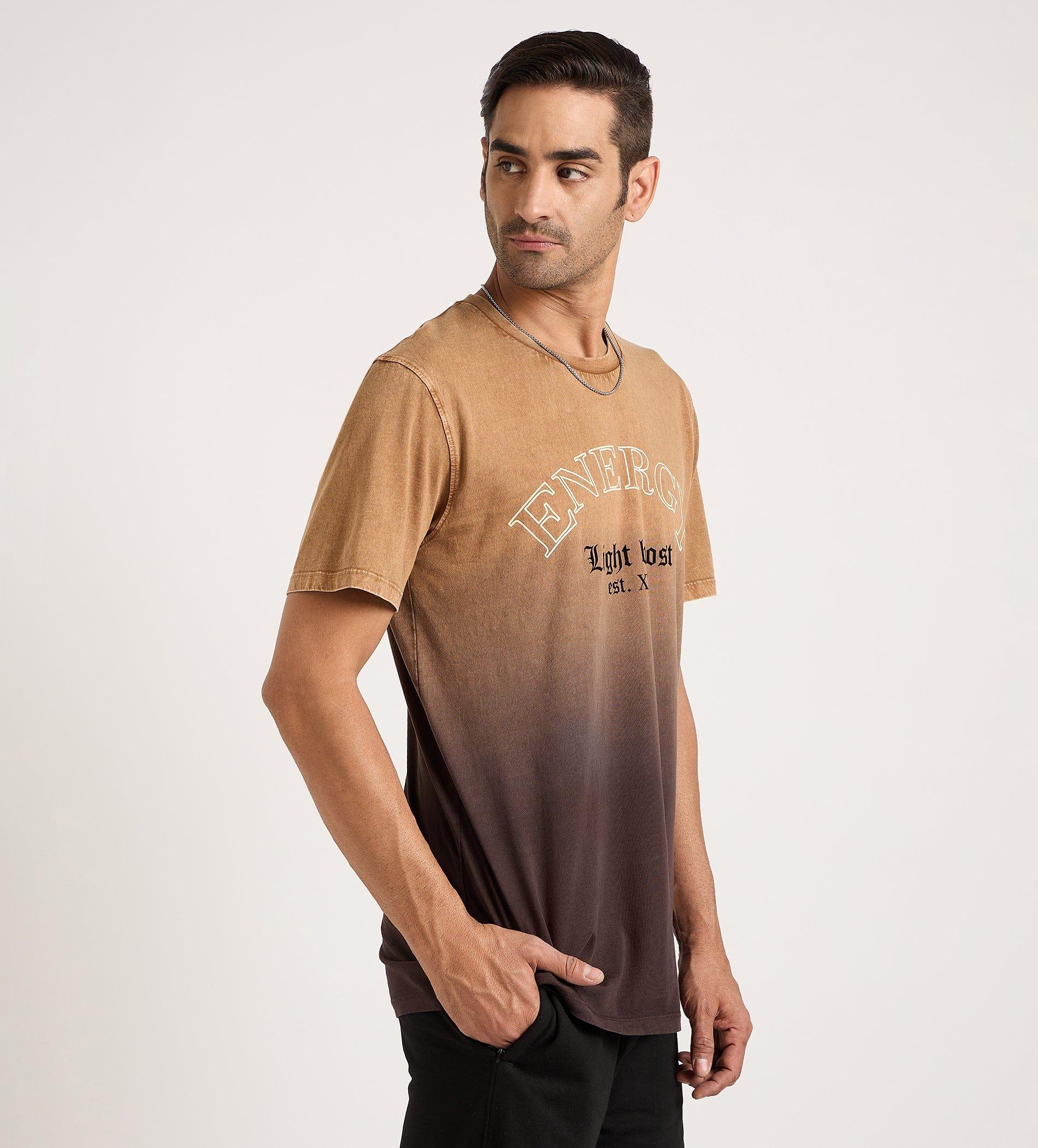T-Shirts T-Shirt Tonal Text Ombre Effect T-Shirt