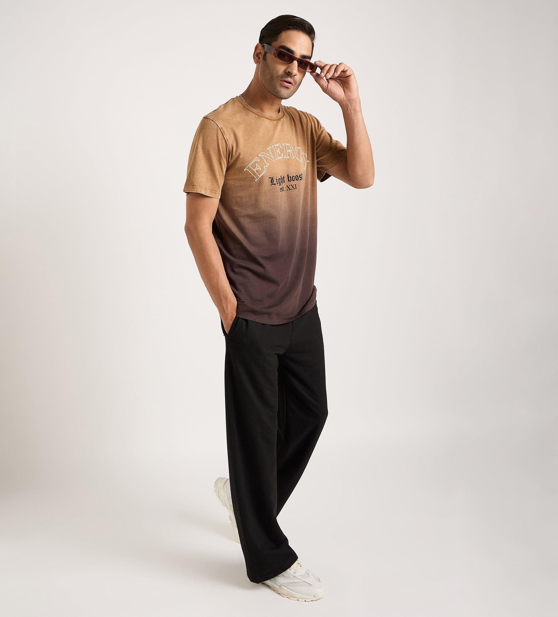 T-Shirts T-Shirt Tonal Text Ombre Effect T-Shirt