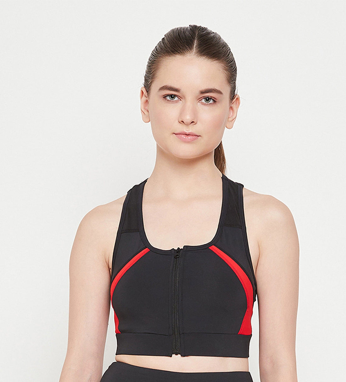 Tanks & Tops Bralette Black Racerback Zipper Bralette for Women