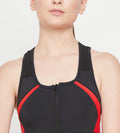 Tanks & Tops Bralette Black Racerback Zipper Bralette for Women