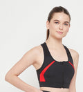 Tanks & Tops Bralette Black Racerback Zipper Bralette for Women