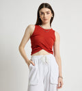 Tanks & Tops Crop Top Front Wrap Ribbed Tank Top