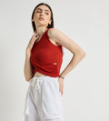 Tanks & Tops Crop Top Front Wrap Ribbed Tank Top