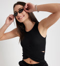 Tanks & Tops Crop Top Front Wrap Ribbed Tank Top