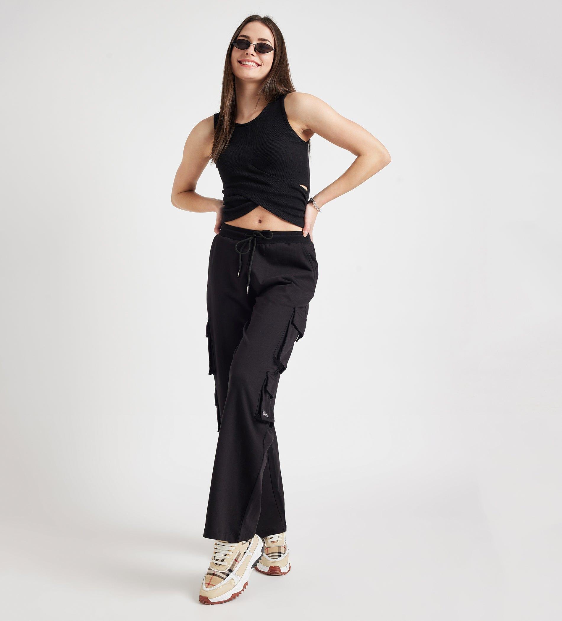 Tanks & Tops Crop Top Front Wrap Ribbed Tank Top