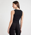 Tanks & Tops Crop Top Front Wrap Ribbed Tank Top