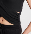 Tanks & Tops Crop Top Front Wrap Ribbed Tank Top