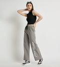 Tanks & Tops Crop Top Polo Neck Ribbed Tank Top