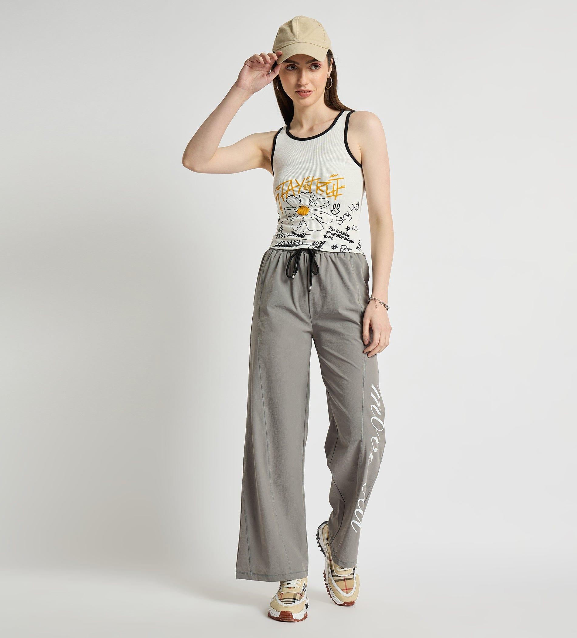 Tanks & Tops Crop Top Ribbed Abstract Print Tank Top