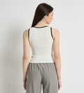 Tanks & Tops Crop Top Ribbed Abstract Print Tank Top