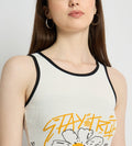 Tanks & Tops Crop Top Ribbed Abstract Print Tank Top