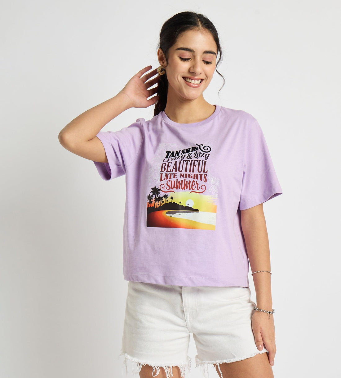Tanks & Tops Crop Top Seaside Serenity Premium Crop Top