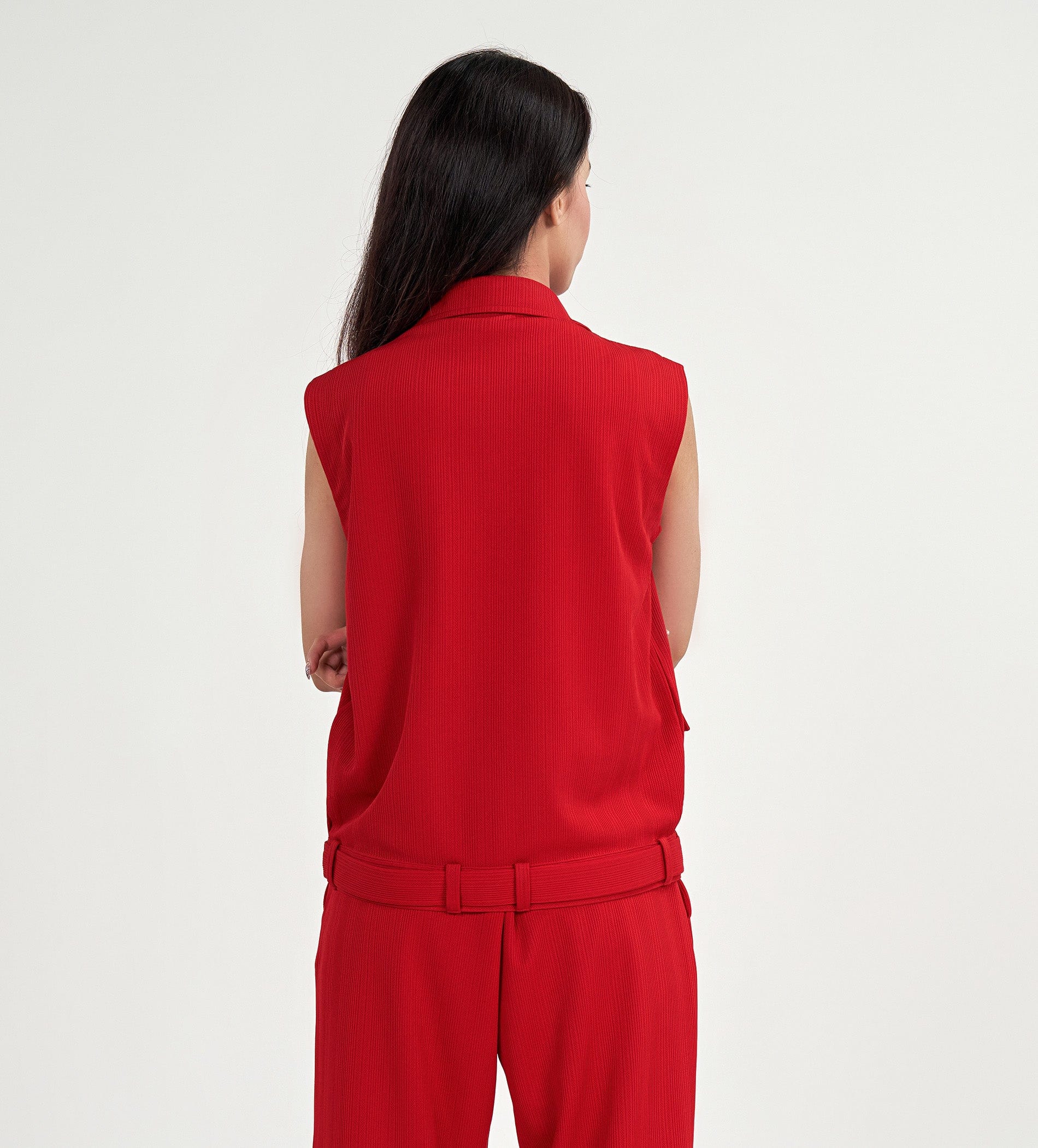 Tanks & Tops Polo T-Shirt Sculpted Elegance Knit Top