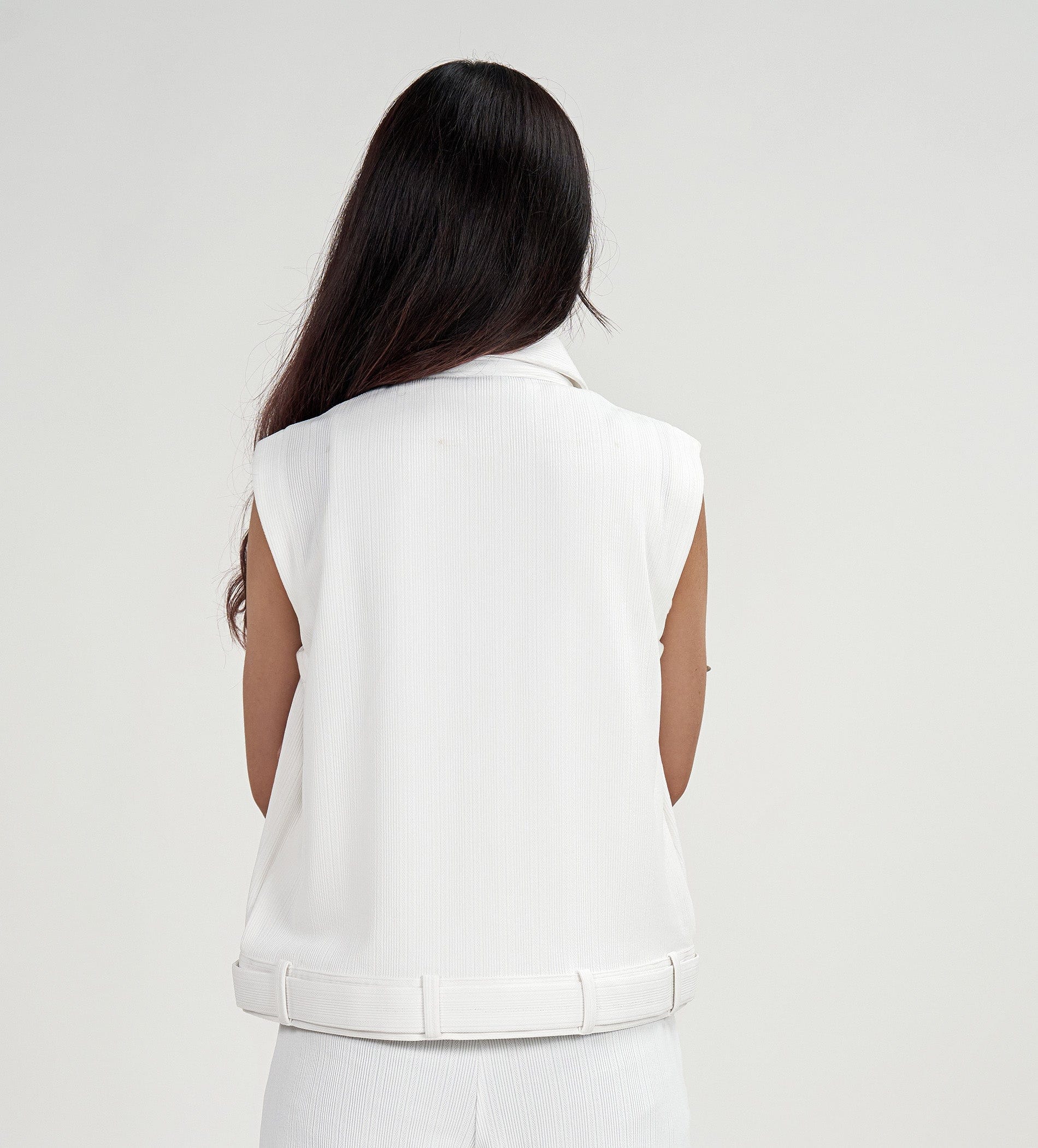 Tanks & Tops Polo T-Shirt Sculpted Elegance Knit Top