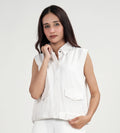 Tanks & Tops Polo T-Shirt Sculpted Elegance Knit Top