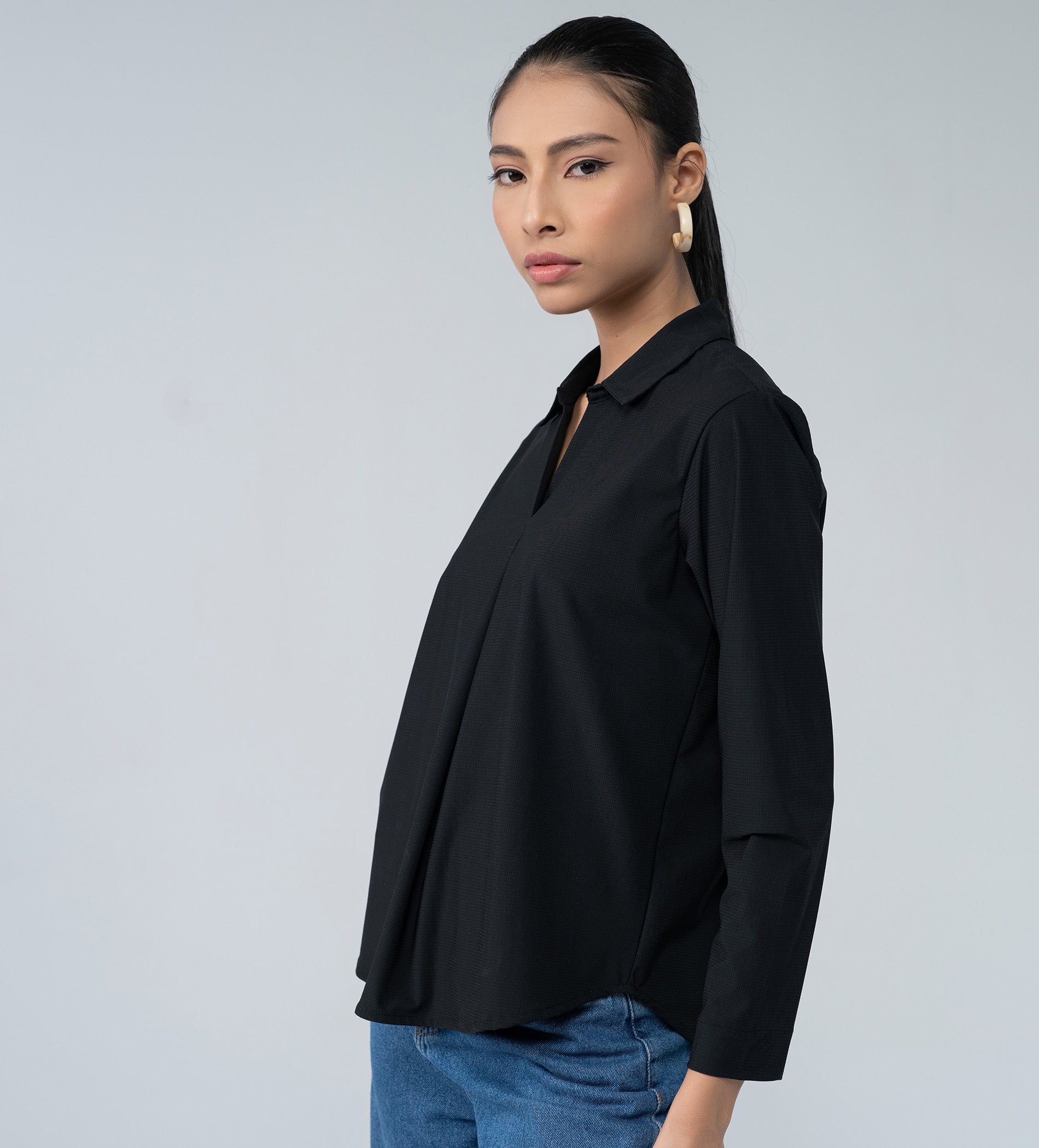 Tanks & Tops POLO TOP Sophisticated black Polo top