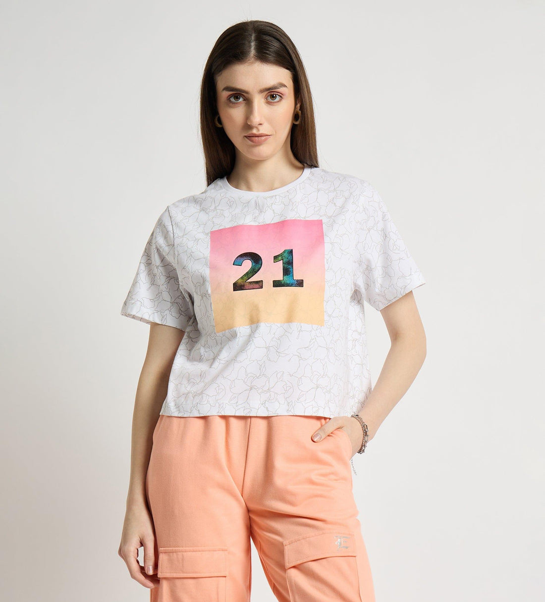 Tanks & Tops Tank Top Monochrome Ombre Crop Top