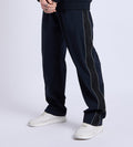 Track Pants Open Bottom Trackpant Reflector Flair Navy Trackpant For Men