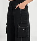 Trackpants Cargos Black Multi-Pocket Cargo