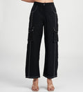 Trackpants Cargos Black Multi-Pocket Cargo
