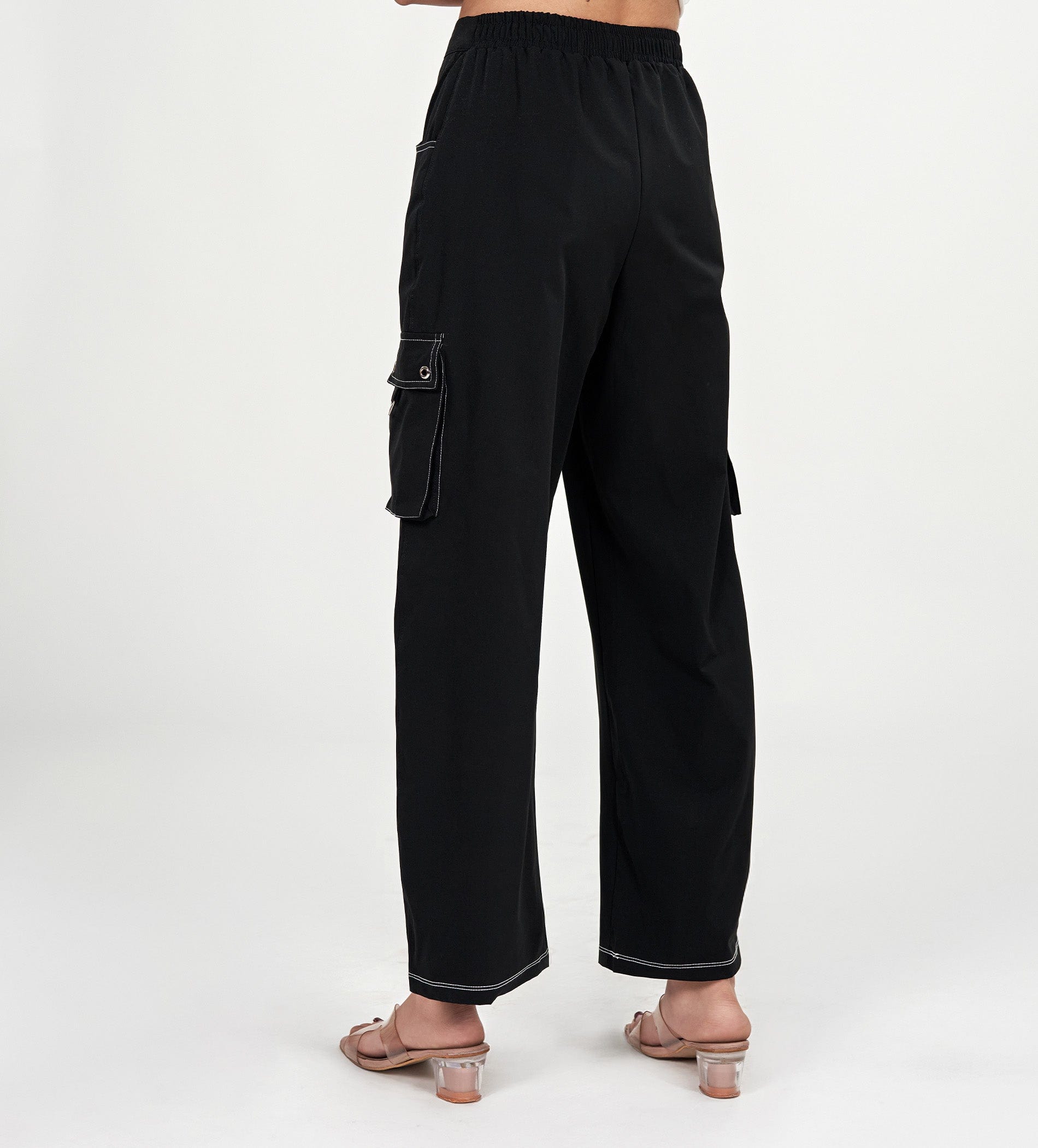Trackpants Cargos Black Multi-Pocket Cargo