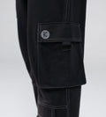 Trackpants Cargos Black Wide-Leg Contrast Men's Trackpant