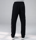 Trackpants Cargos Black Wide-Leg Contrast Men's Trackpant