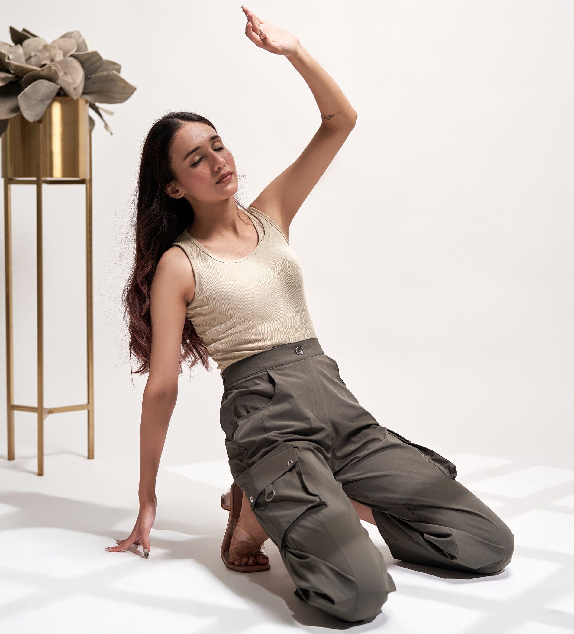 Trackpants Cargos Olive Multi-Pocket Cargo