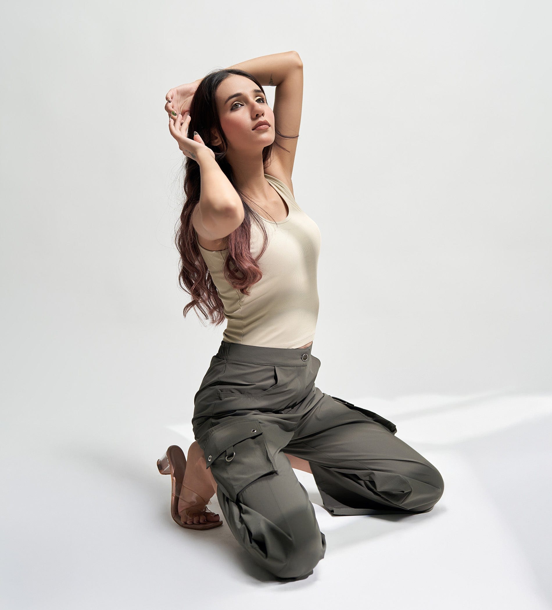 Trackpants Cargos Olive Multi-Pocket Cargo
