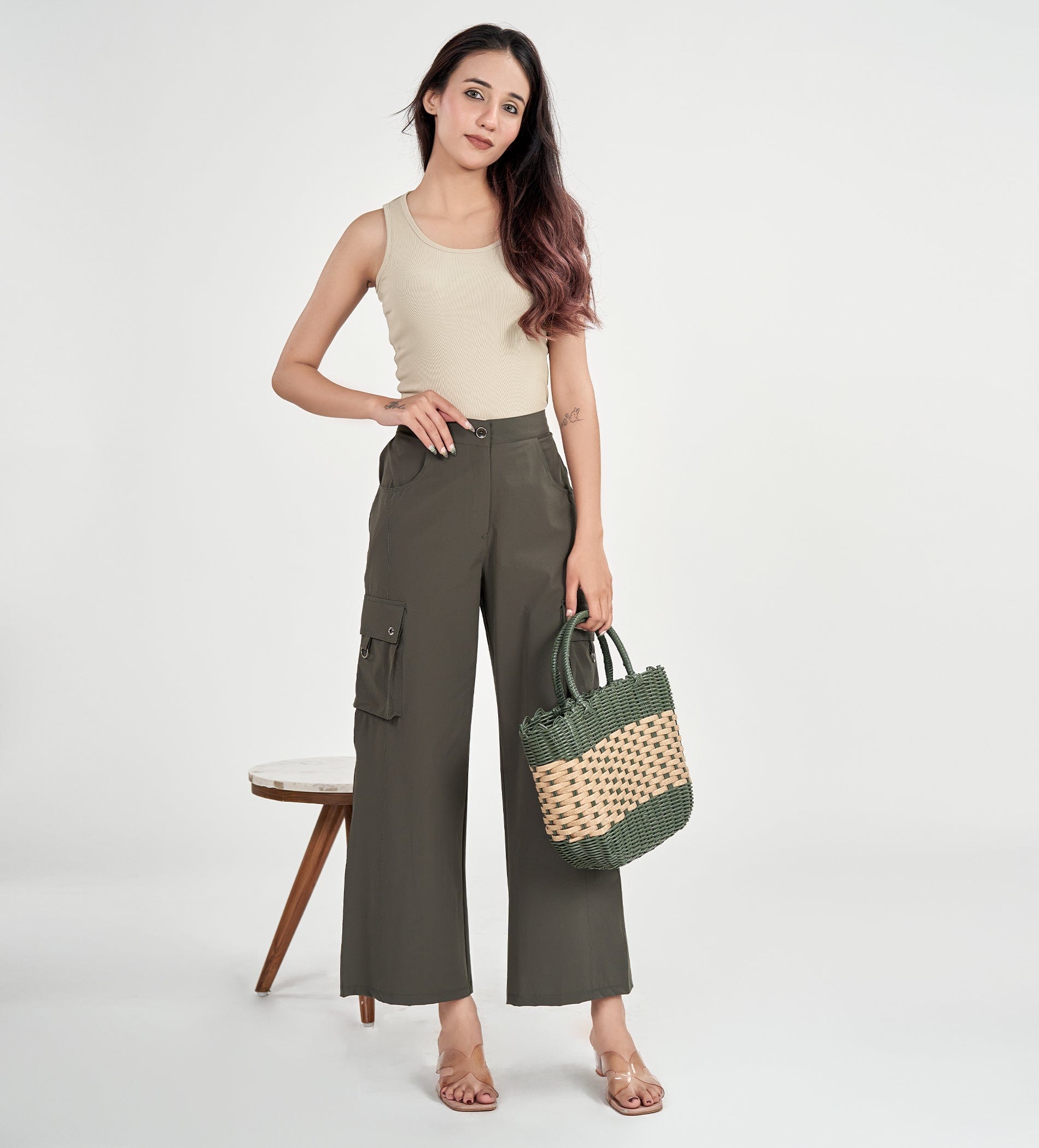 Trackpants Cargos Olive Multi-Pocket Cargo