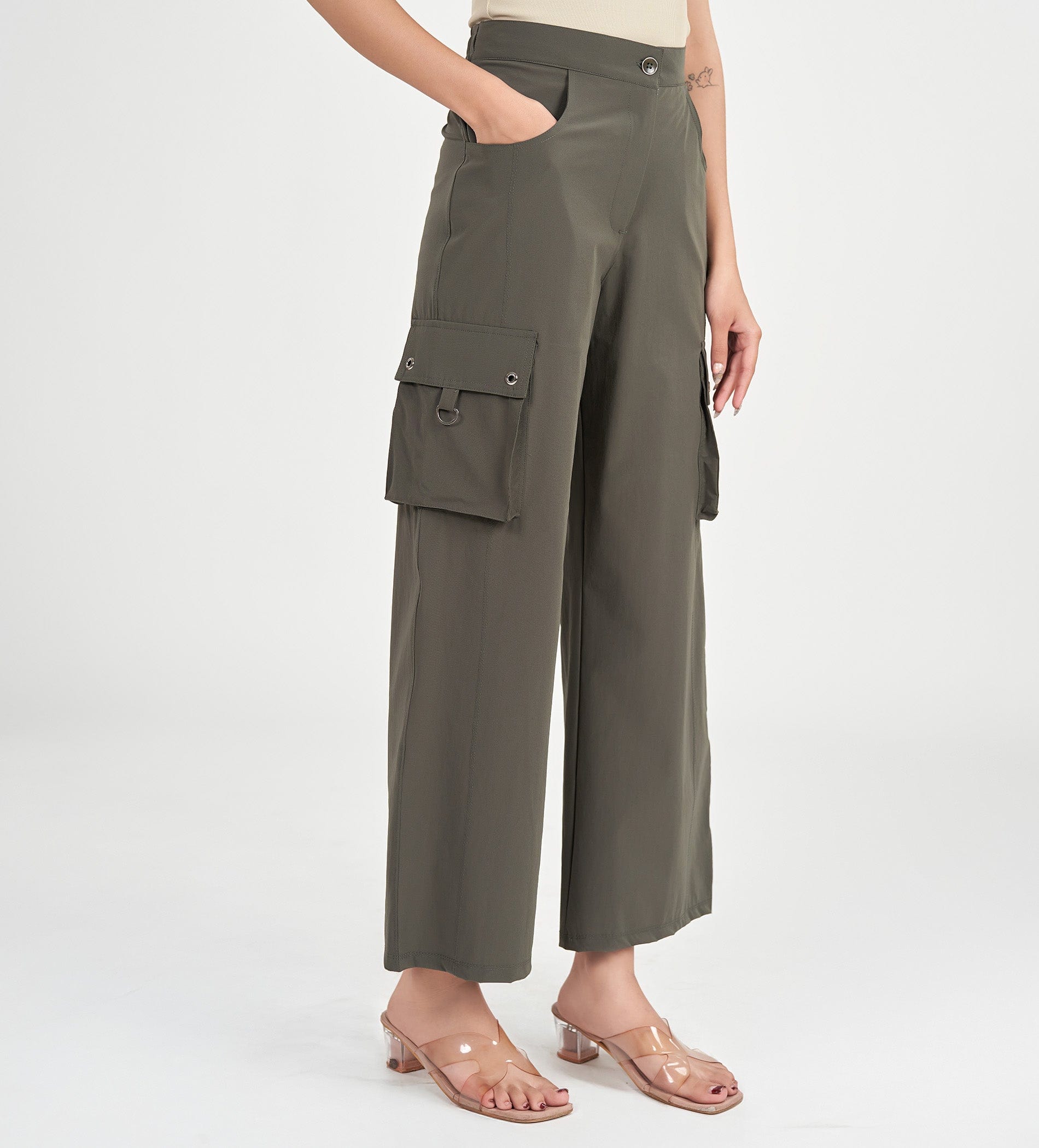 Trackpants Cargos Olive Multi-Pocket Cargo