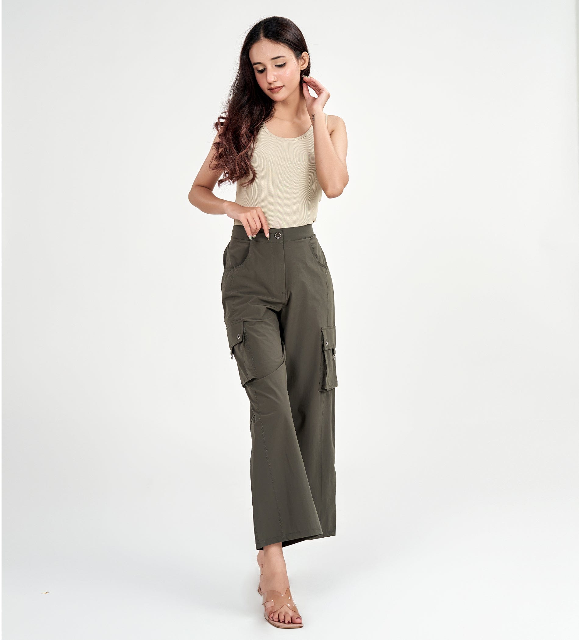 Trackpants Cargos Olive Multi-Pocket Cargo