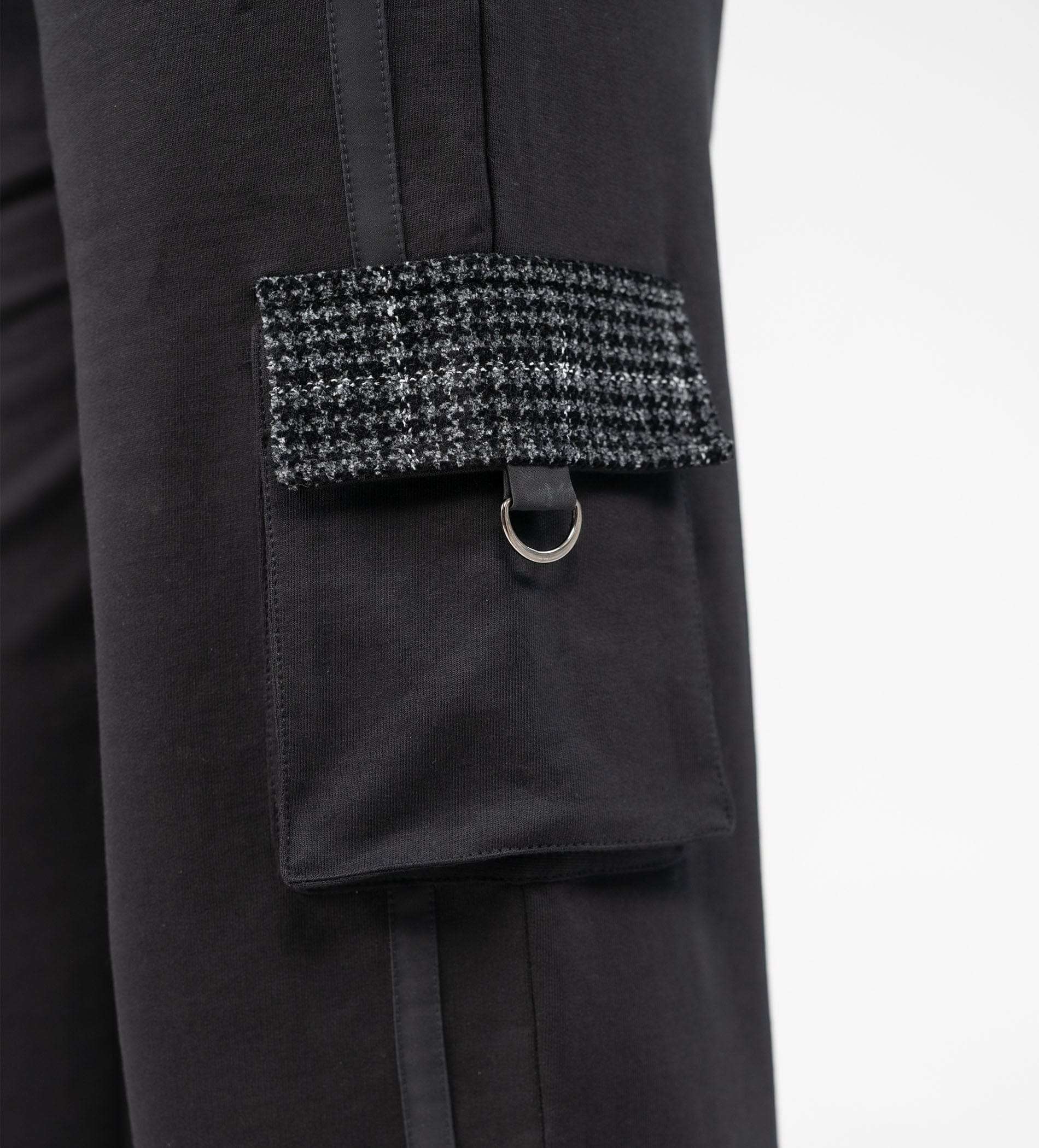 Trackpants Cargos Twill patch wide leg black Trackpants