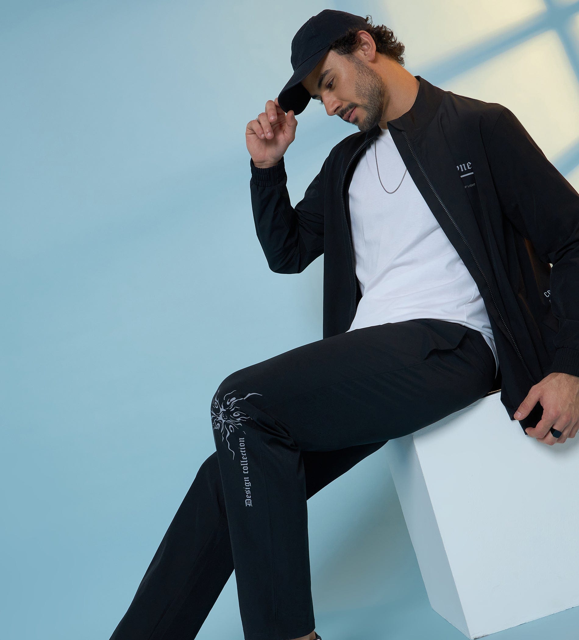 Trackpants Drawstring Trackpants Black Reflective Glow Trackpants For Men