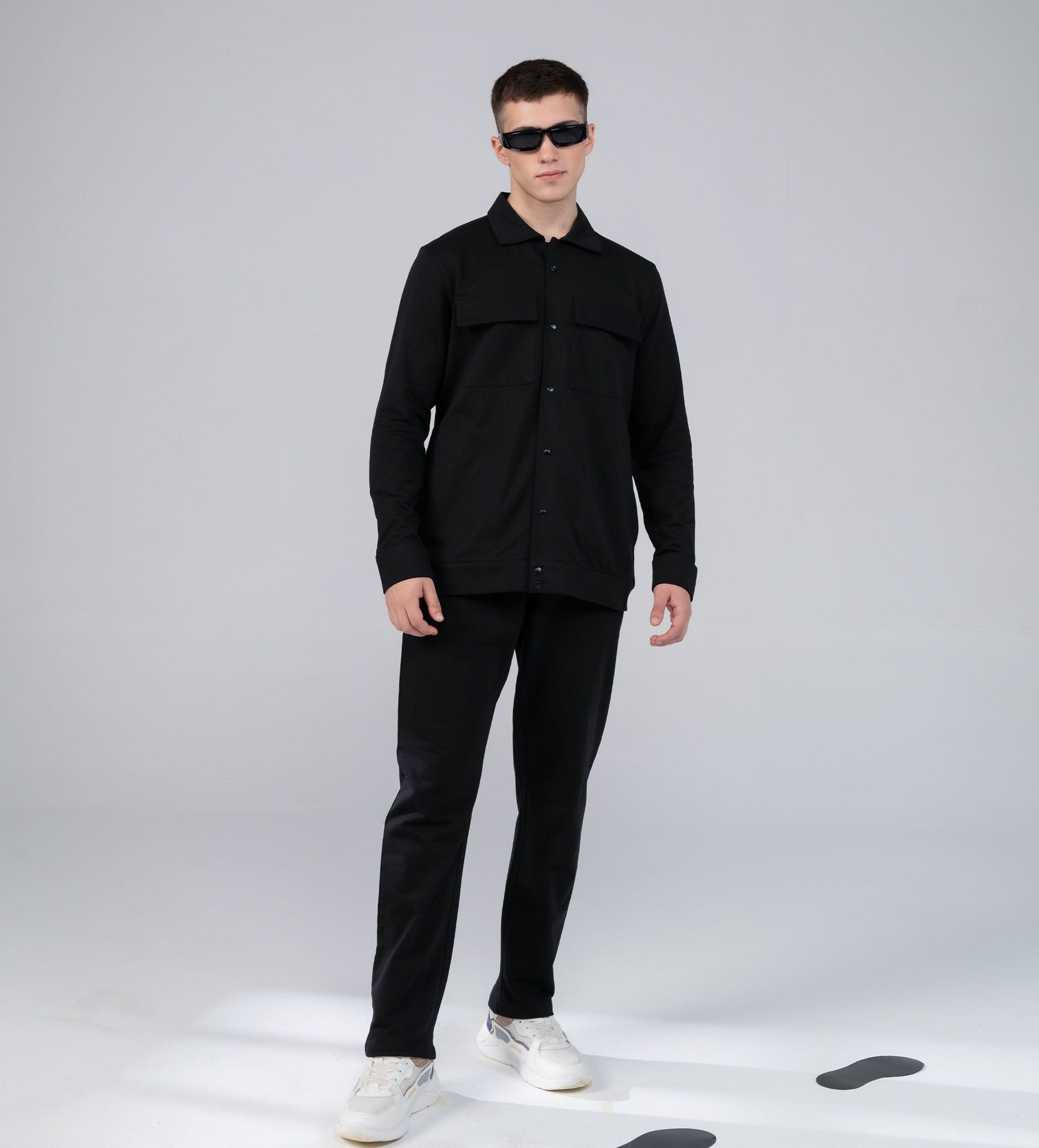 Trackpants Drawstring Trackpants Classic Black Wide Leg Trackpants For Men
