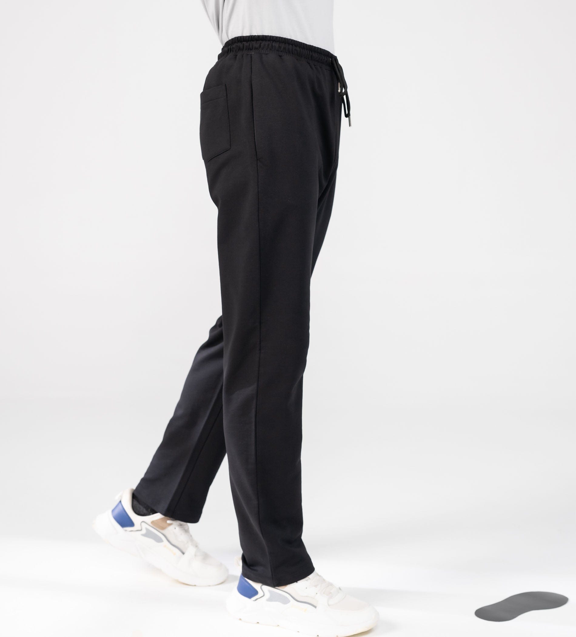 Trackpants Drawstring Trackpants Classic Black Wide Leg Trackpants For Men