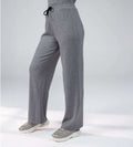 Trackpants Drawstring Trackpants Grey Versatile Rib Knit Trackpant