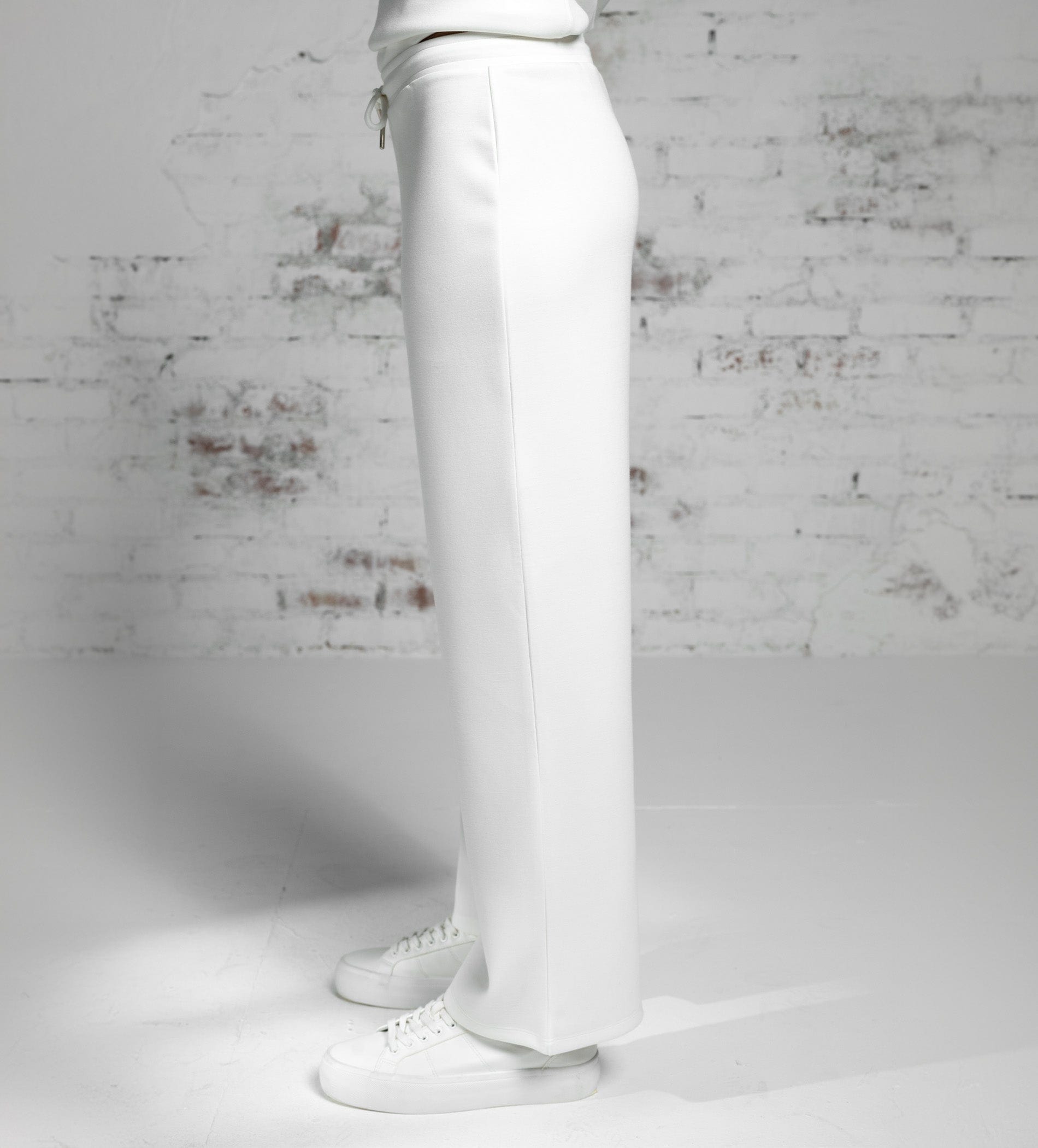Trackpants Drawstring Trackpants Luxurious white Scuba Trackpant