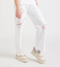 Trackpants Drawstring Trackpants Monochrome Floral Wide Leg Trackpants