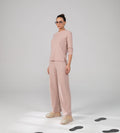 Trackpants Drawstring Trackpants Pink Versatile Rib Knit grey Trackpant