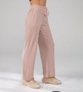 Trackpants Drawstring Trackpants Pink Versatile Rib Knit grey Trackpant