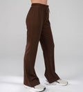 Trackpants Drawstring Trackpants Textured Rib Knit brown Trackpants