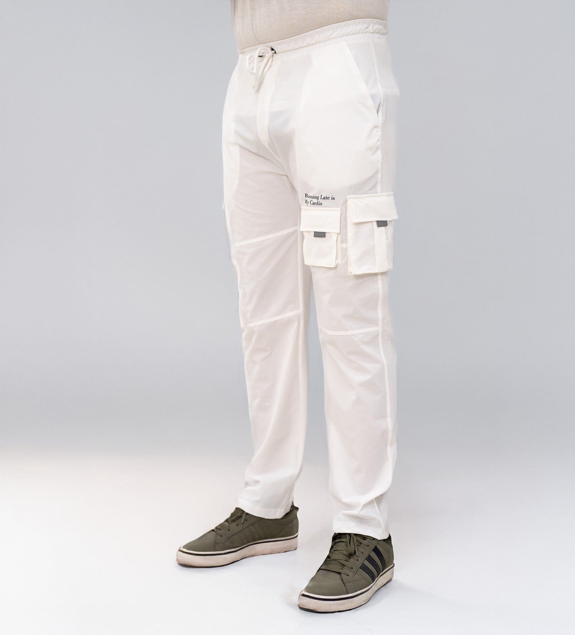 Trackpants Drawstring Trackpants White Ultimate Utility Reflective Cargo Trackpants